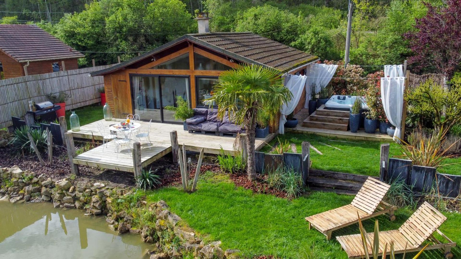 Kaebane 85, Lodge Avec Spa Au Bord De L'Eau Prouilly Exterior foto